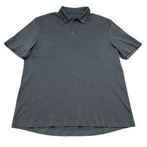 Lululemon Capacity Performance Stertch Polo Shirt Mens Gray XXL Luxtreme Golf